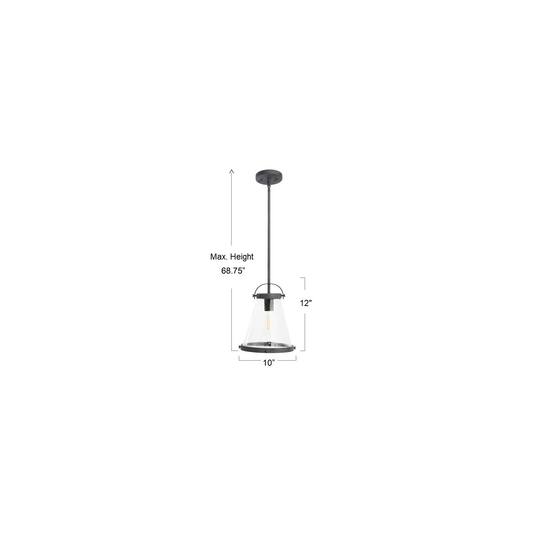 Hello Honey® Robert Stevenson Lighting Wesley Metal & Seedy Glass Ceiling Light
